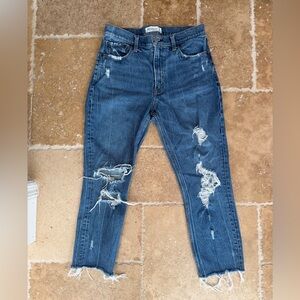 Abercrombie & Fitch Light Blue High Rise Mom Jeans